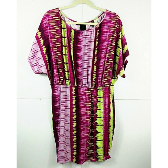 ⭐3/30 Buffalo Bitton Dolly Print Tie Dye Dress L Y2k Festival - Picture 1 of 5